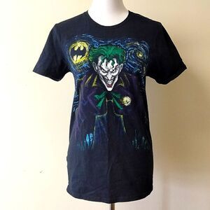 Batman Joker Black Short Sleeve Vincent van Gogh-style Tee Sz Small